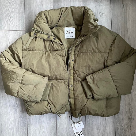 Zara Jackets & Blazers - Zara khaki puffer jacket, size XS/XL available , new with tag